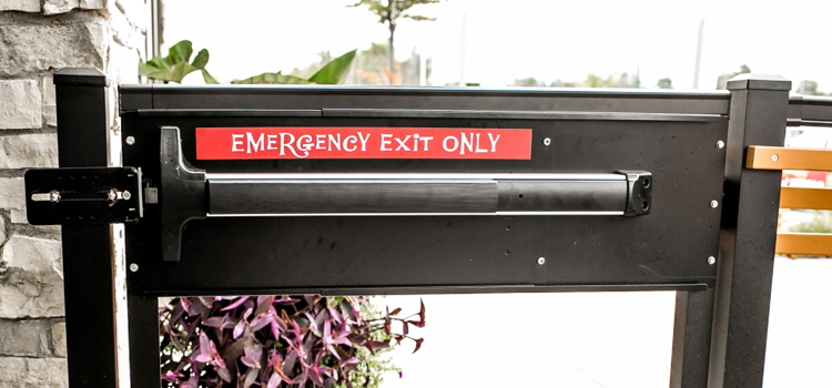emergency push bar installation in Bartow