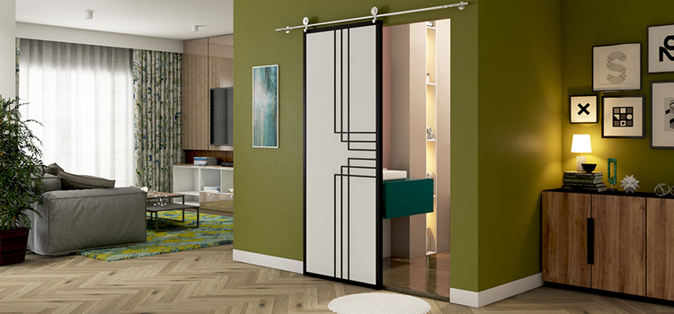 sliding bathroom door installation in Bartow